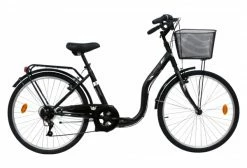 VTC 26'' Rétro City Rigide Femme Acier Montana - 6 Vitesses - Enjambement Bas