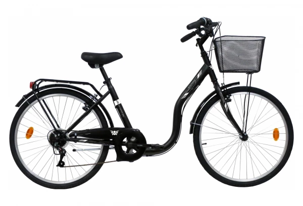 VTC 26'' Rétro City Rigide Femme Acier Montana - 6 Vitesses - Enjambement Bas