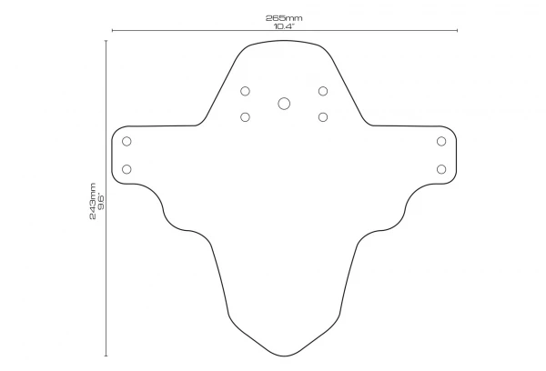 All-mountain-style Garde-Boue Avant All Mountain Style AMS Tiger Gris – Image 3