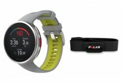 Montre GPS Polar Vantage V2 Argent Gris Vert Lime + Ceinture Cardiaque H10