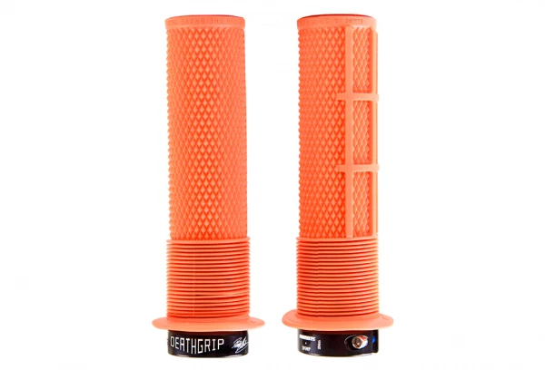 Paire De Grips DMR DeathGrip Thin Avec Flanges Orange Tango