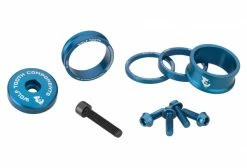 Wolf-tooth Kit De Personnalisation Wolf Tooth Anodized Color Kit (Entretoises De Direction Capot De Direction Vis De Porte-Bidon) Bleu