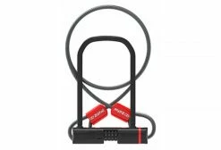 ANTIVOL VELO U ZEFAL K-TRAZ U13 A COMBINAISON 115x230mm D 13mm AVEC CABLE 1.2M AVEC SUPPORT CLIP - SOLD SECURE NIVEAU SILVER