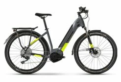 VTC Électrique Haibike Trekking 6 Lowstep I630Wh Shimano Deore 10V Gris / Jaune Mat 2023