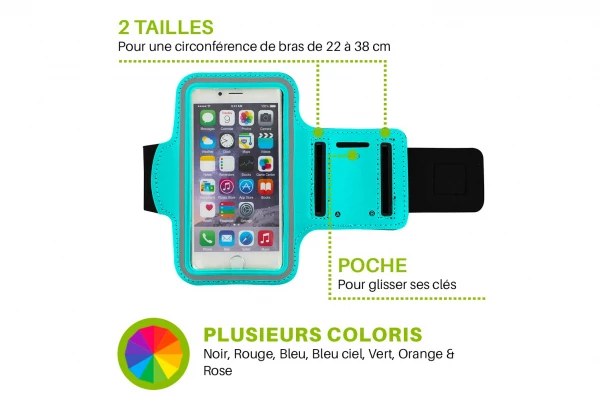 Wantalis SPRINTER Cyan - Brassard Néoprène - – Image 2