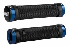 Poignée ODI Lock On Ruffian Sans Colerette 130mm Noir Bleu