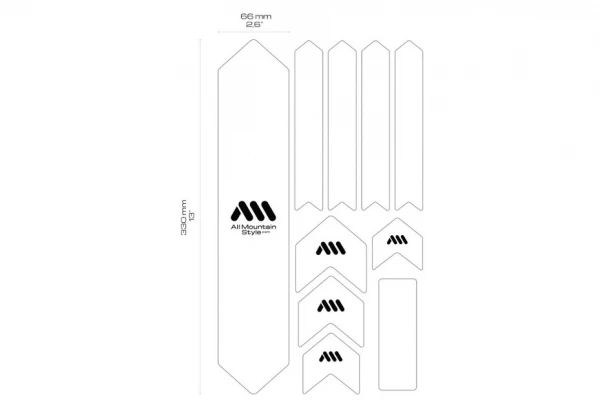 All-mountain-style Kit Protection De Cadre ALL MOUNTAIN STYLE Honey Comb XL 10 Pcs - Zèbre – Image 3