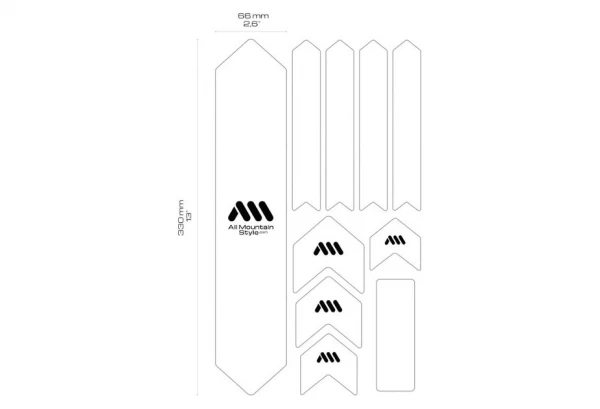 All-mountain-style Kit Protections De Cadre XL All Mountain Style - 10 Pcs - APE / Blanc – Image 3