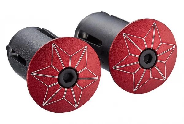 Embout De Cintre Supacaz Star Plugz (anodized) Rouge